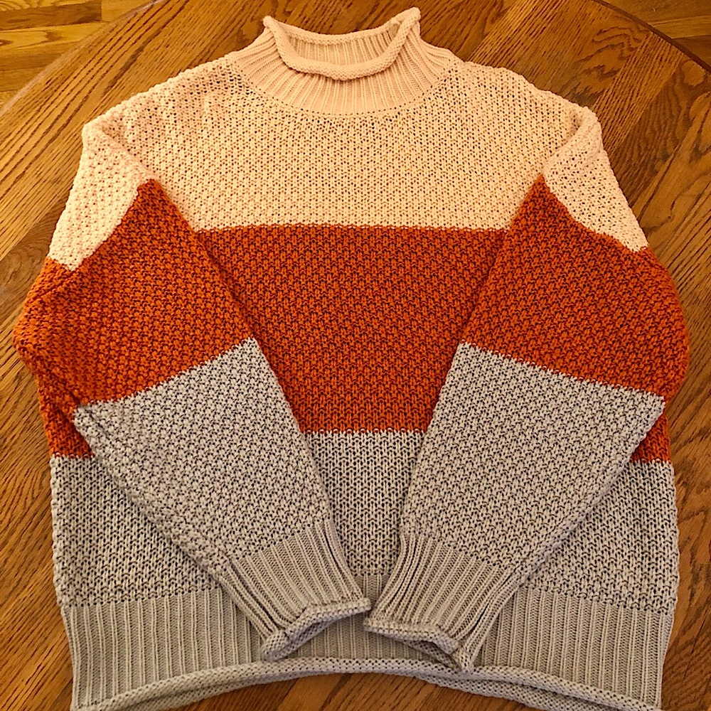 NEW ZESICA Turtleneck Batwing Sleeve Oversized Chunky Knitted Pullover Sweater